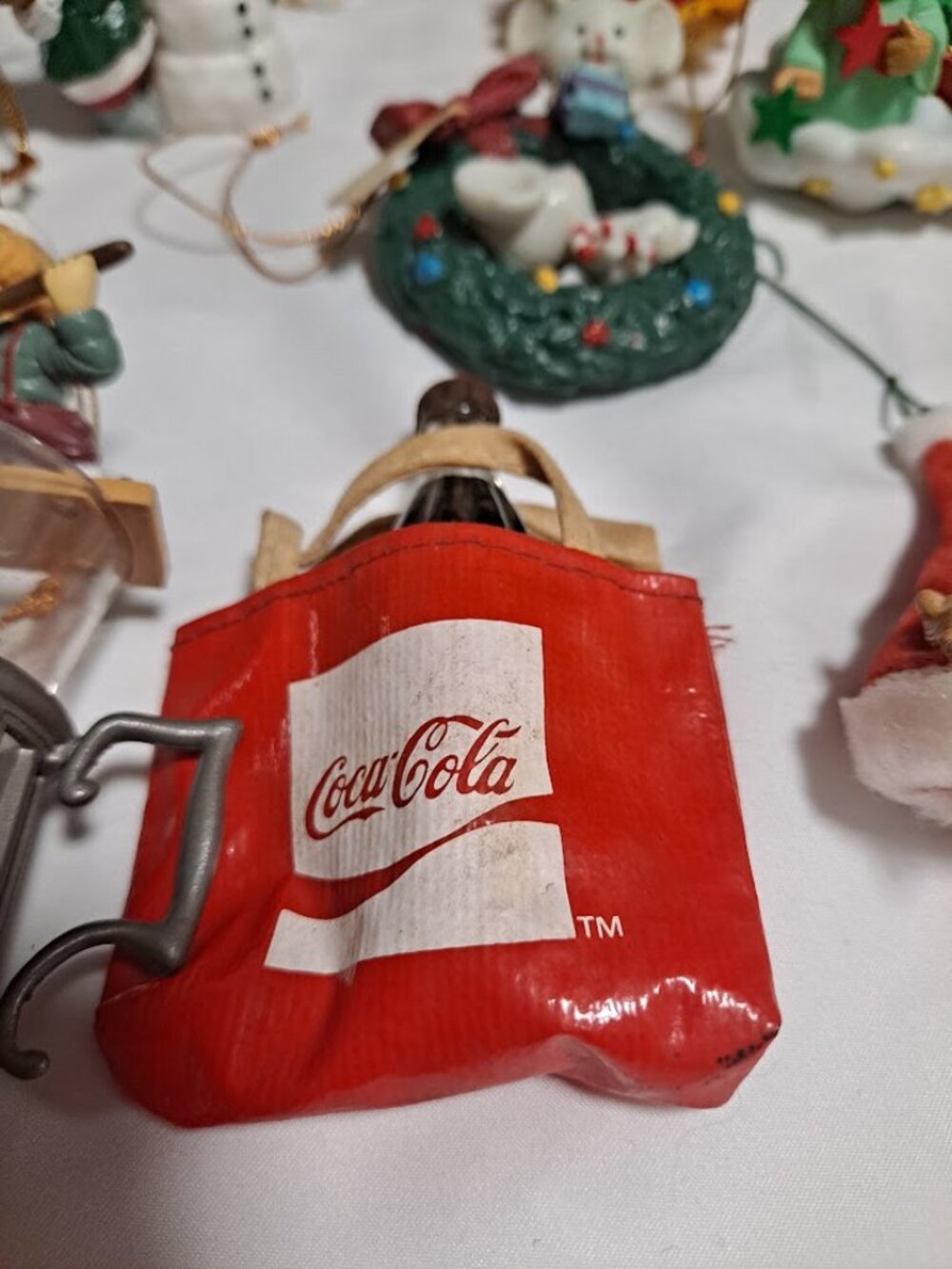 Vintage Mixed Lot of 18 Christmas Ornaments Hallmark, Coca-Cola, Lustre Fame - Picture 5 of 10